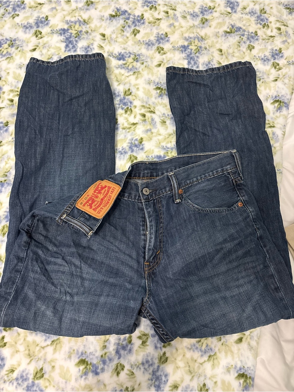 Levi's Men's Dark Blue Straight-Leg Jeans